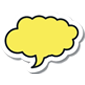 balão de conversa amarelo